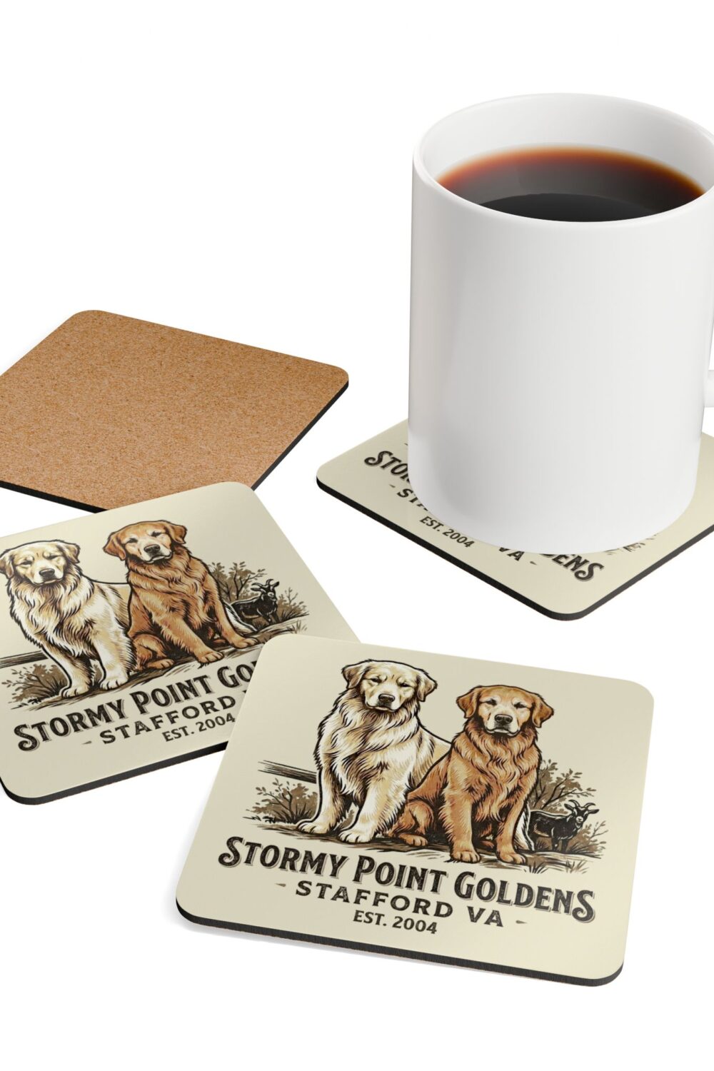 Stormy Point Corkwood Coaster Set
