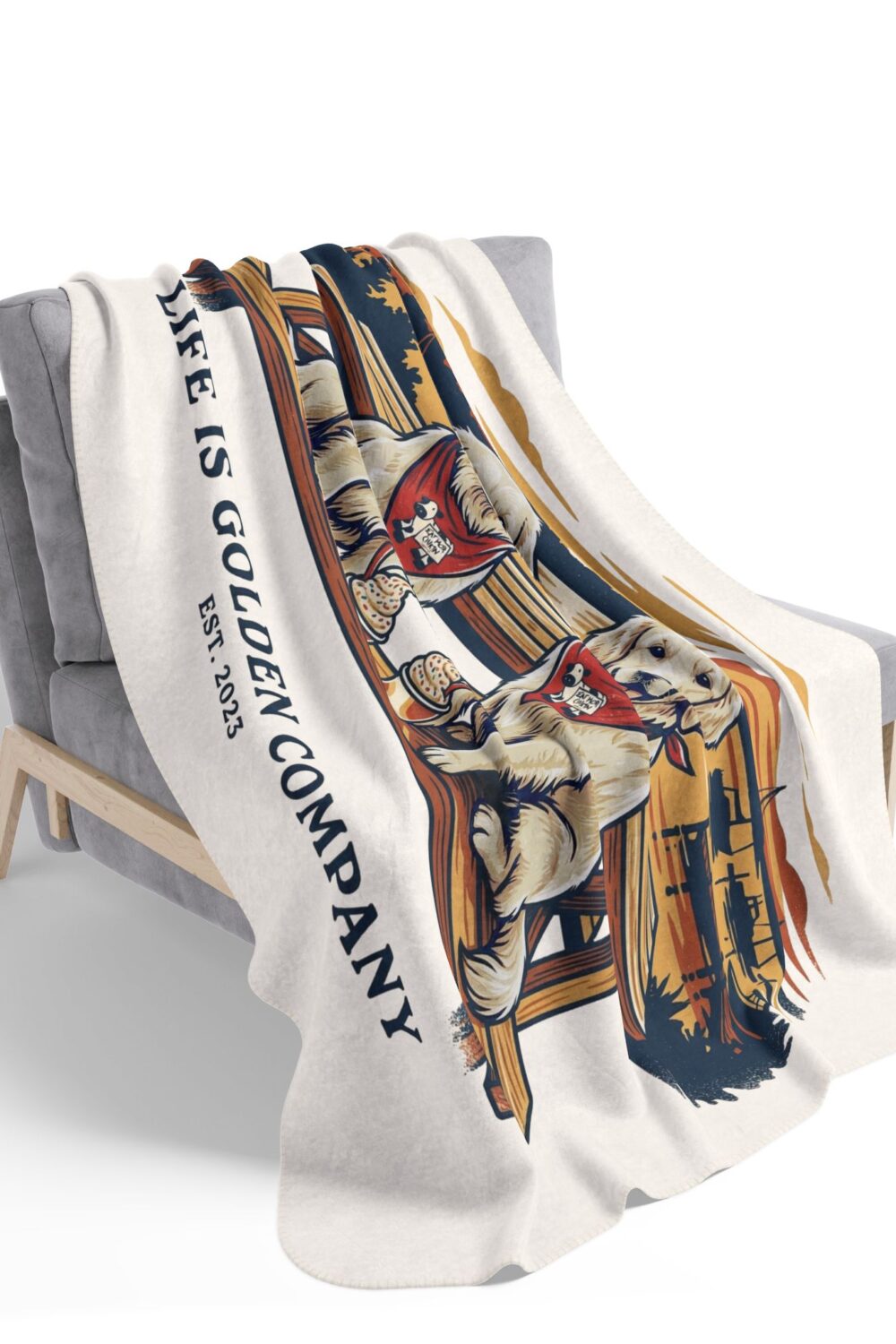 Eat More Chicken Cozy Fleece Sherpa Blanket