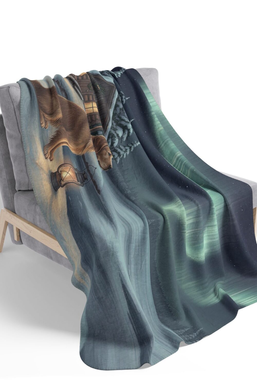 Golden Lights Cozy Fleece Sherpa Blanket