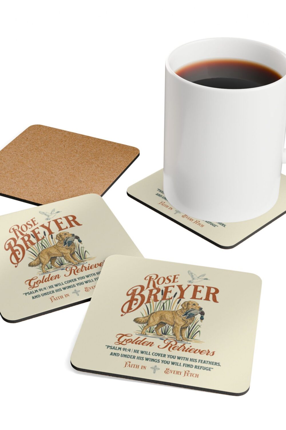 Rose Breyer Corkwood Coaster Set II