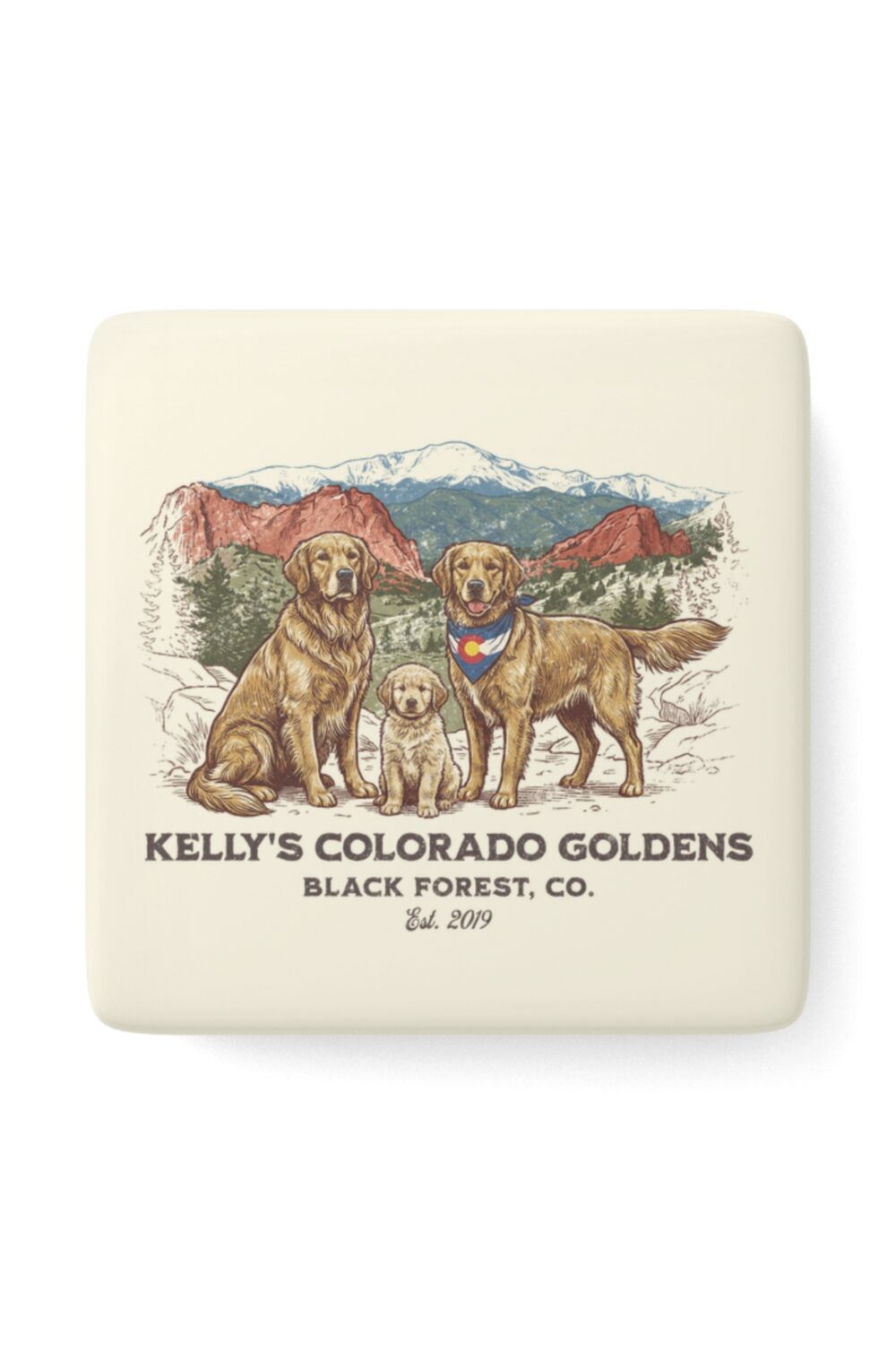 Kelly's CO Goldens Ceramic Magnet