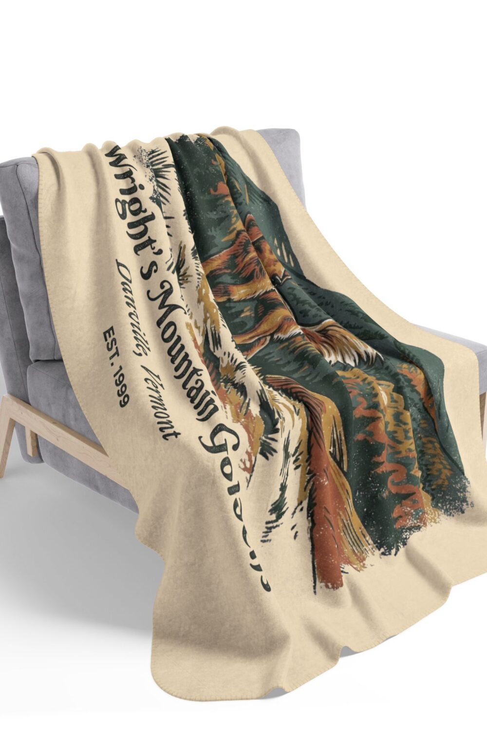Wright's Mountain Goldens Cozy Fleece Sherpa Blanket