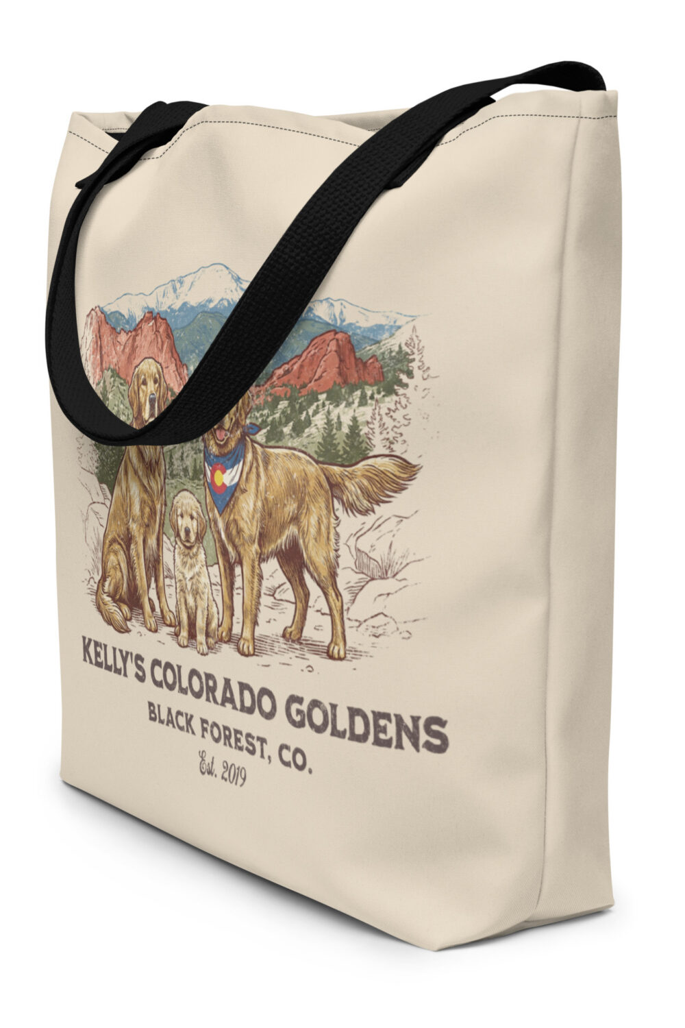 Kelly's CO Goldens Large Tote Bag