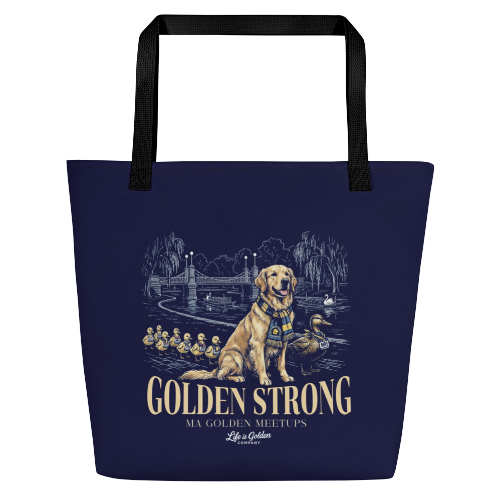 Make Way For Goldens Large Tote Bag