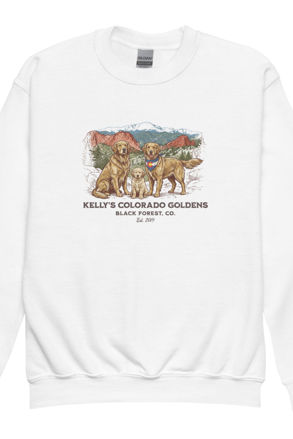 Kelly's CO Goldens Youth crew neck sweatshirt