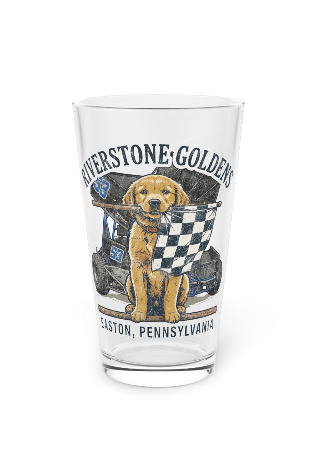 Riverstone Goldens Racing Pint Glass