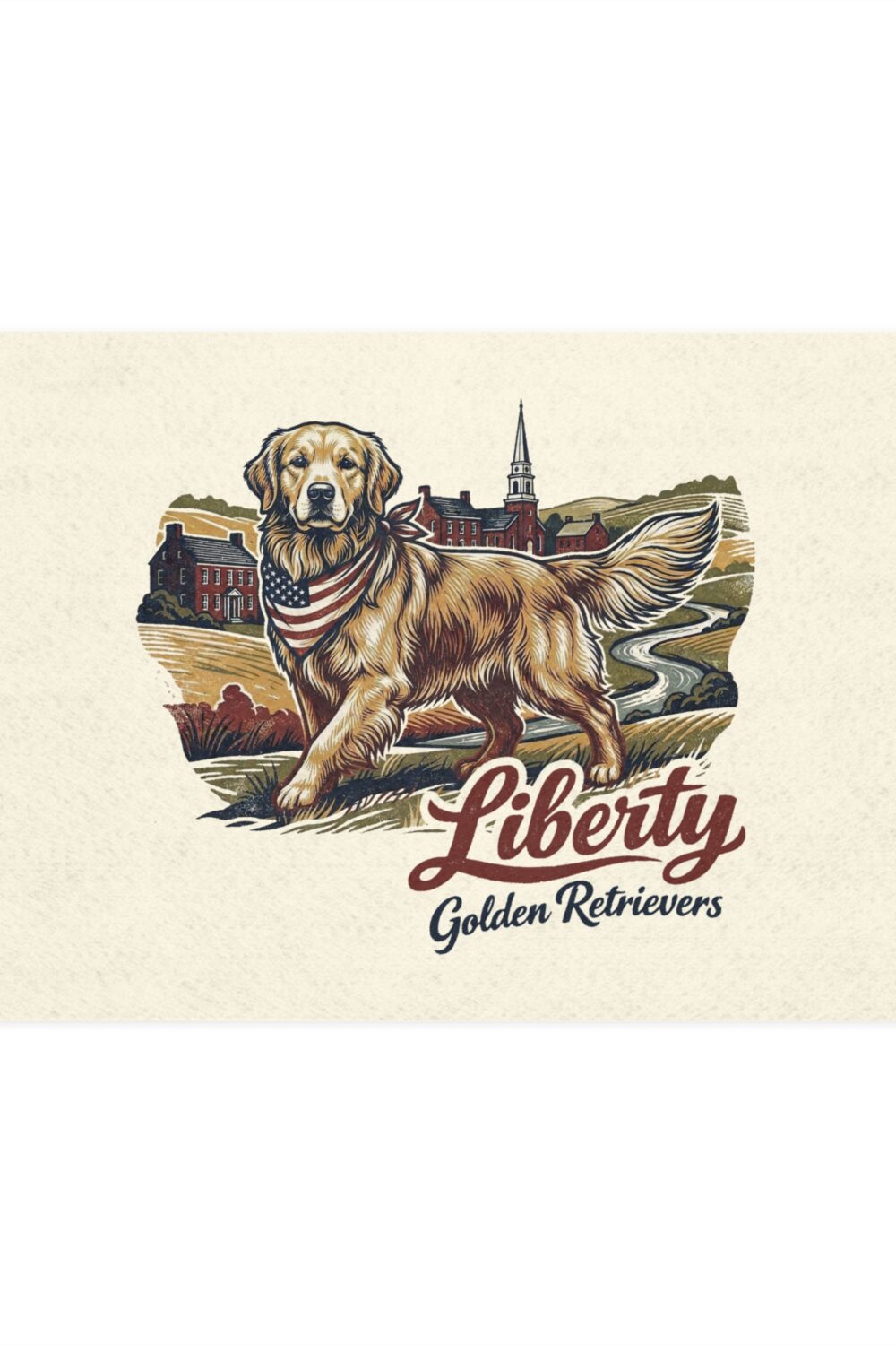 Liberty Golden Retrievers Pet Food Mat (12x18)
