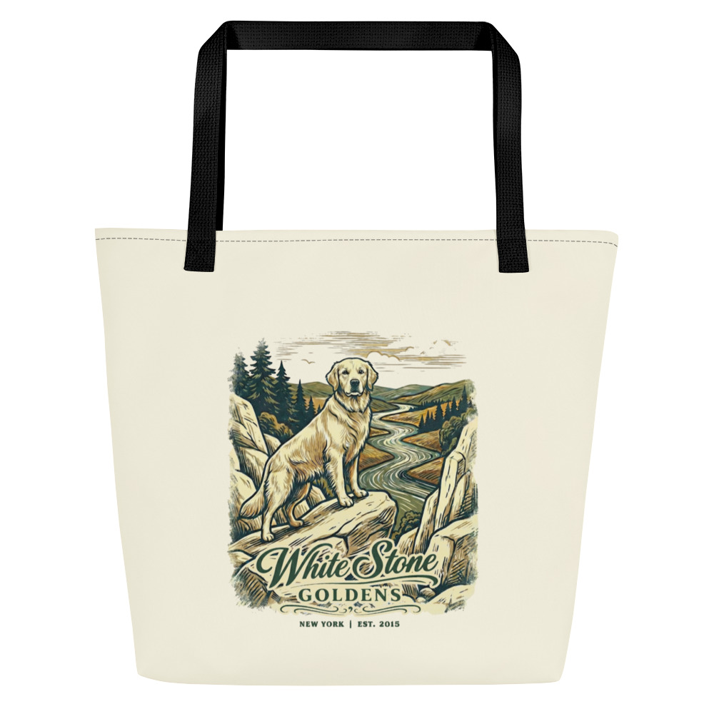 White Stone Goldens  Large Tote Bag