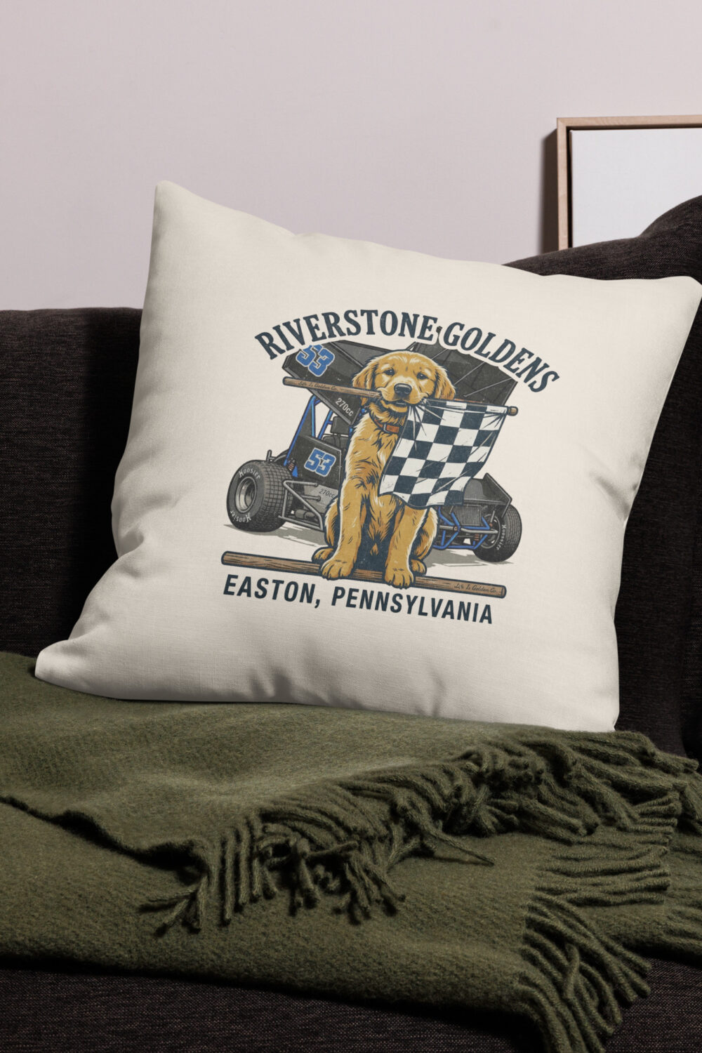 Riverstone Goldens Racing Premium Pillow