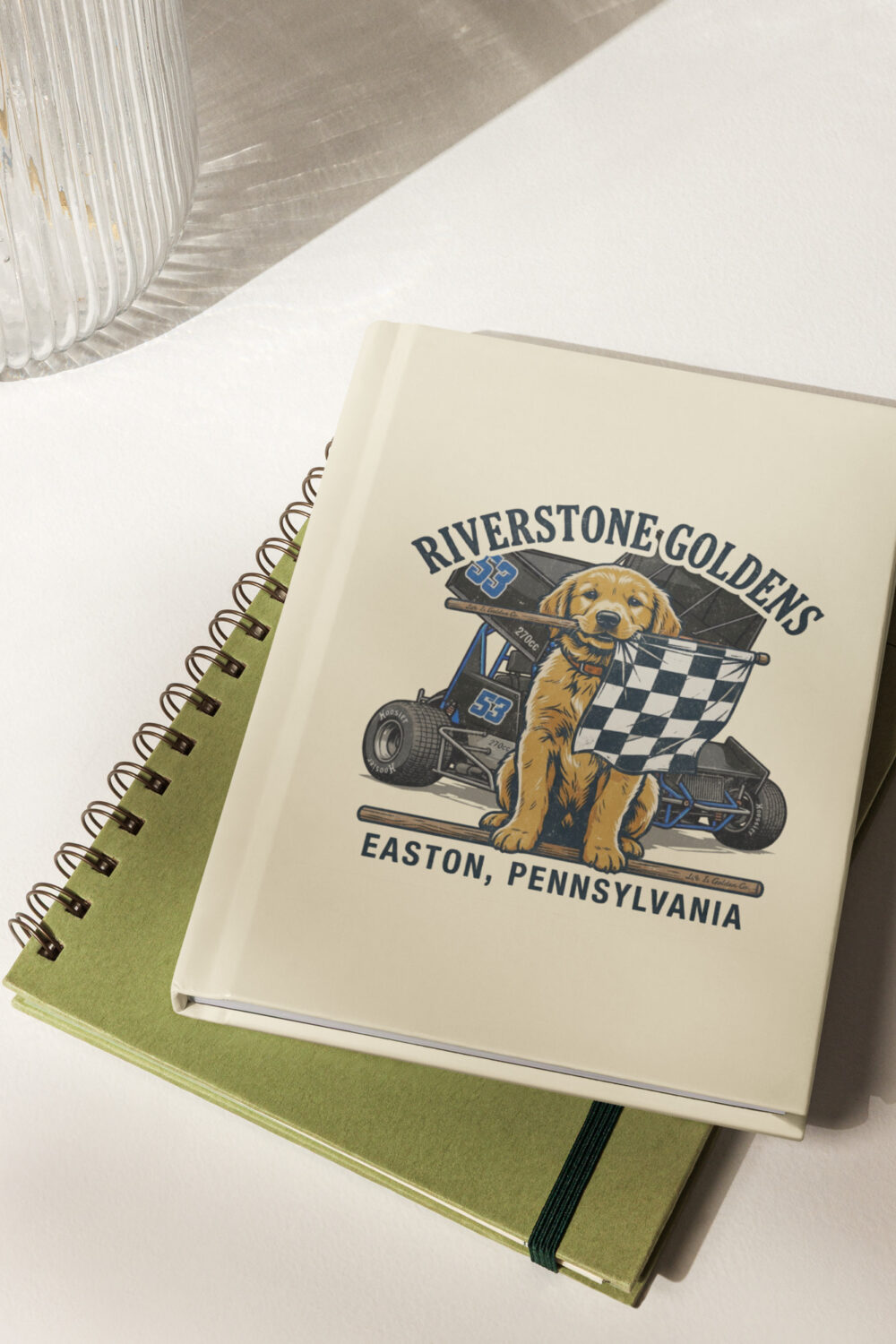 Riverstone Goldens Racing Hardcover Journal