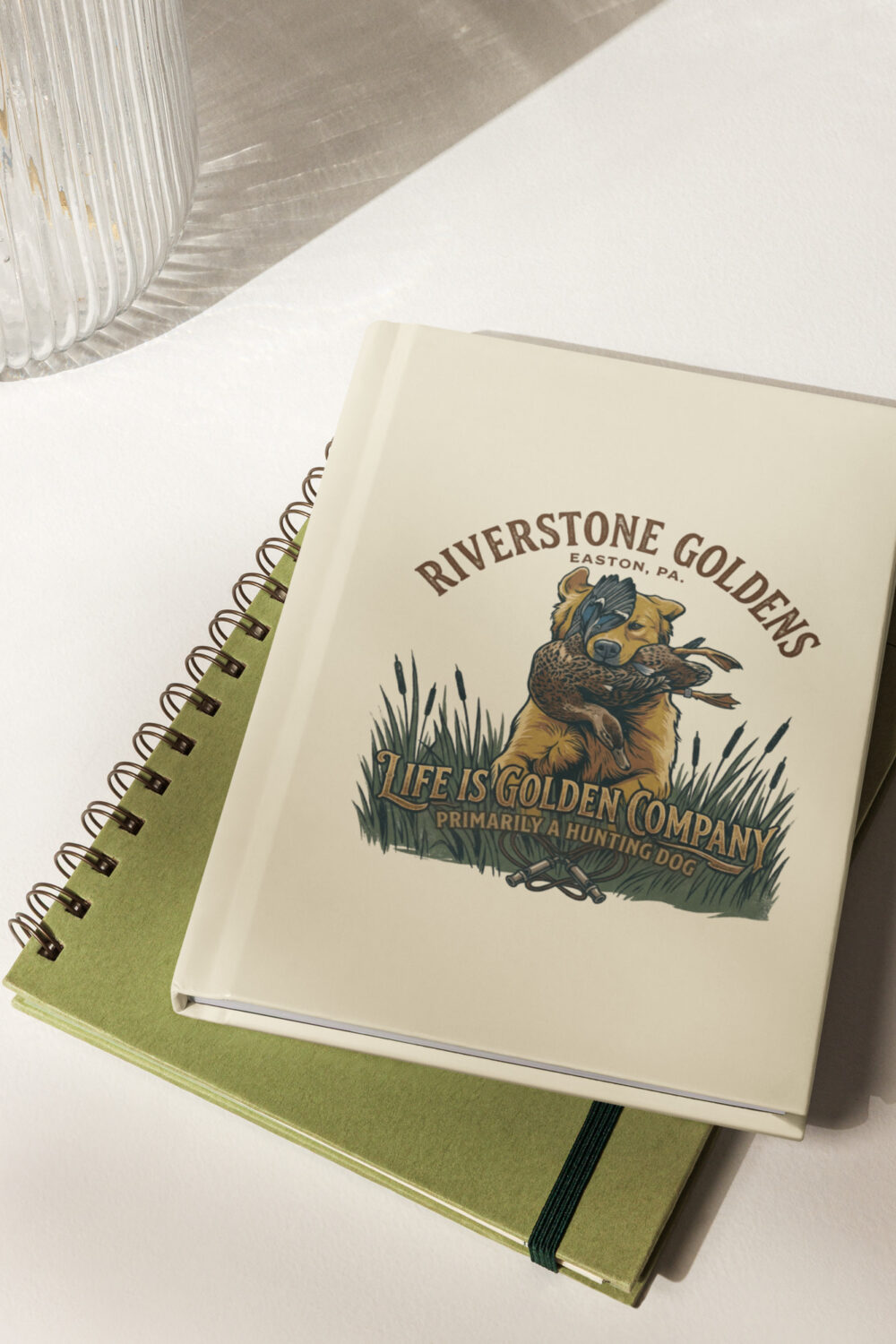 Riverstone Goldens Hunting Hardcover Journal