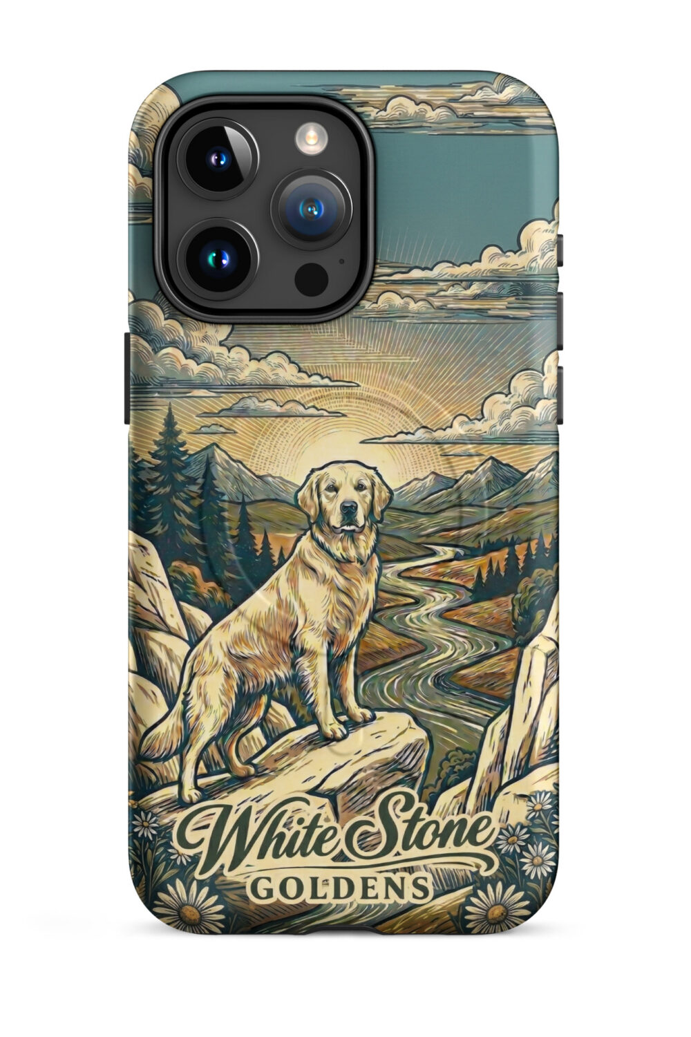 White Stone Goldens MagSafe® tough case for iPhone®