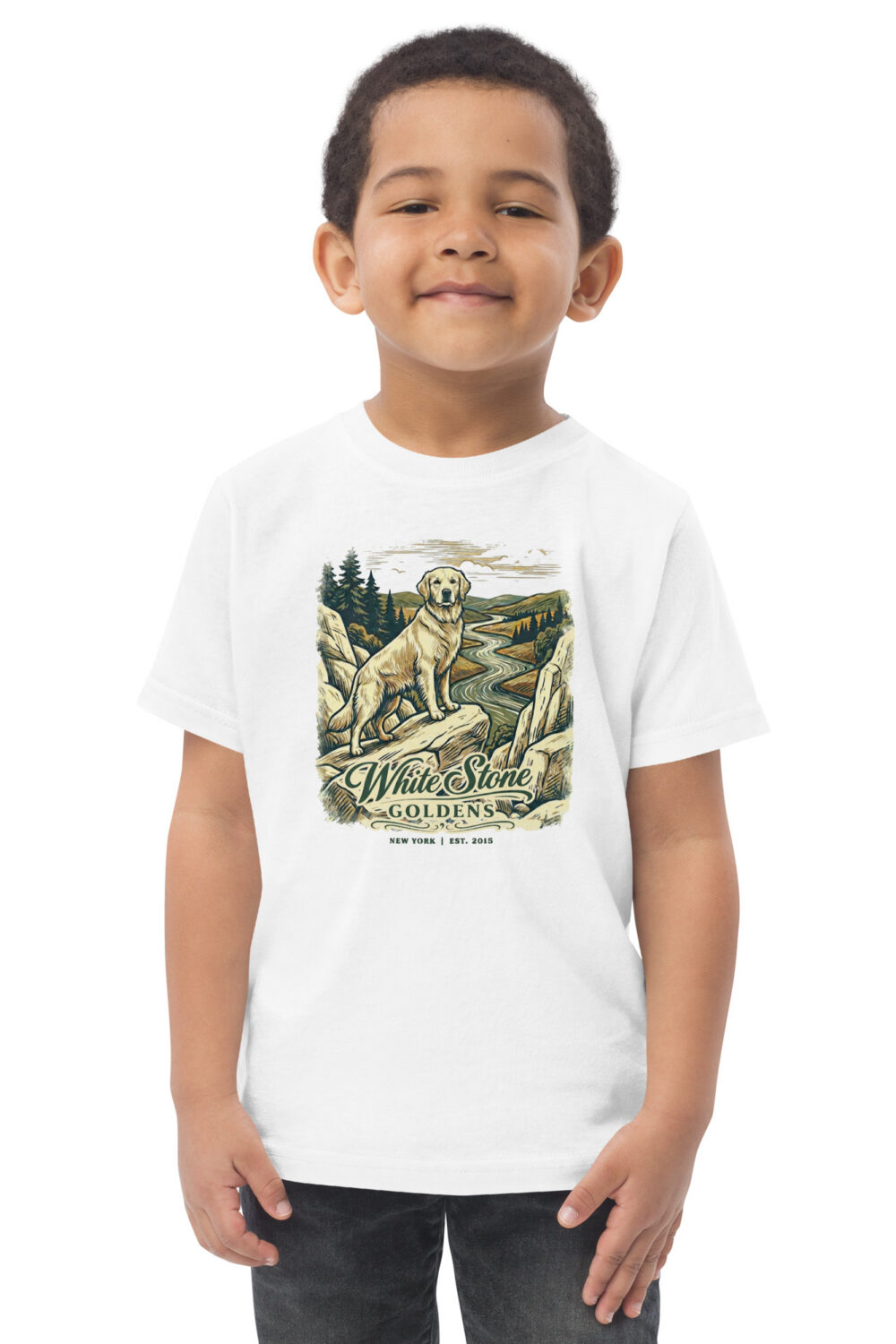 White Stone Goldens Toddler Jersey Tee