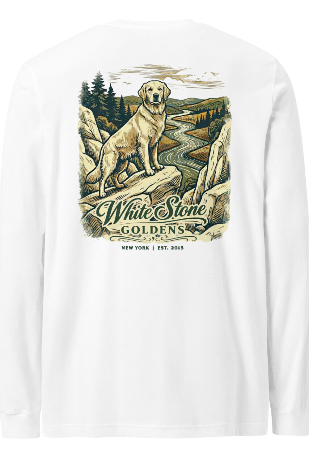 White Stone Goldens Unisex Long Sleeve Tee