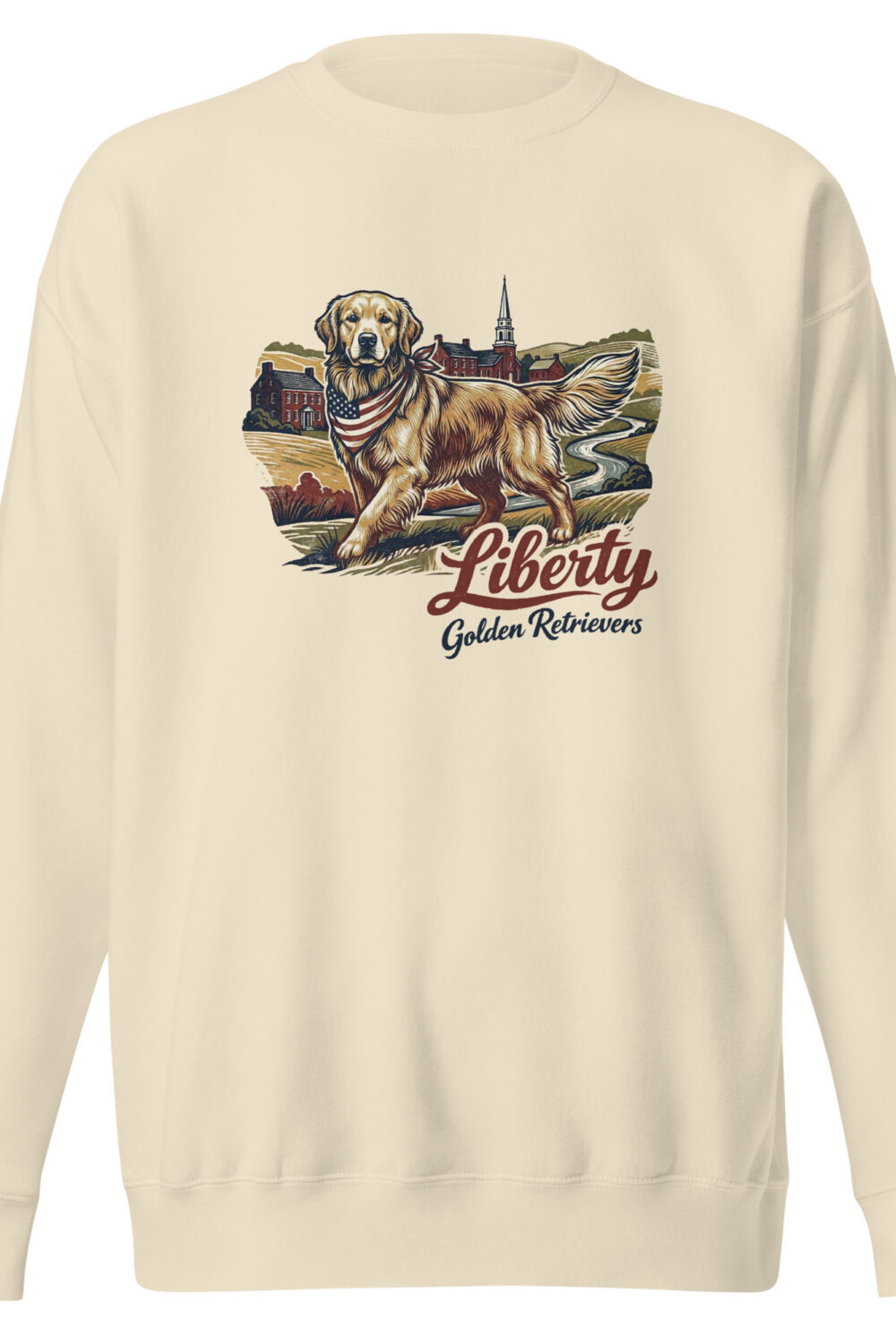 Liberty Golden Retrievers Unisex Crew Neck