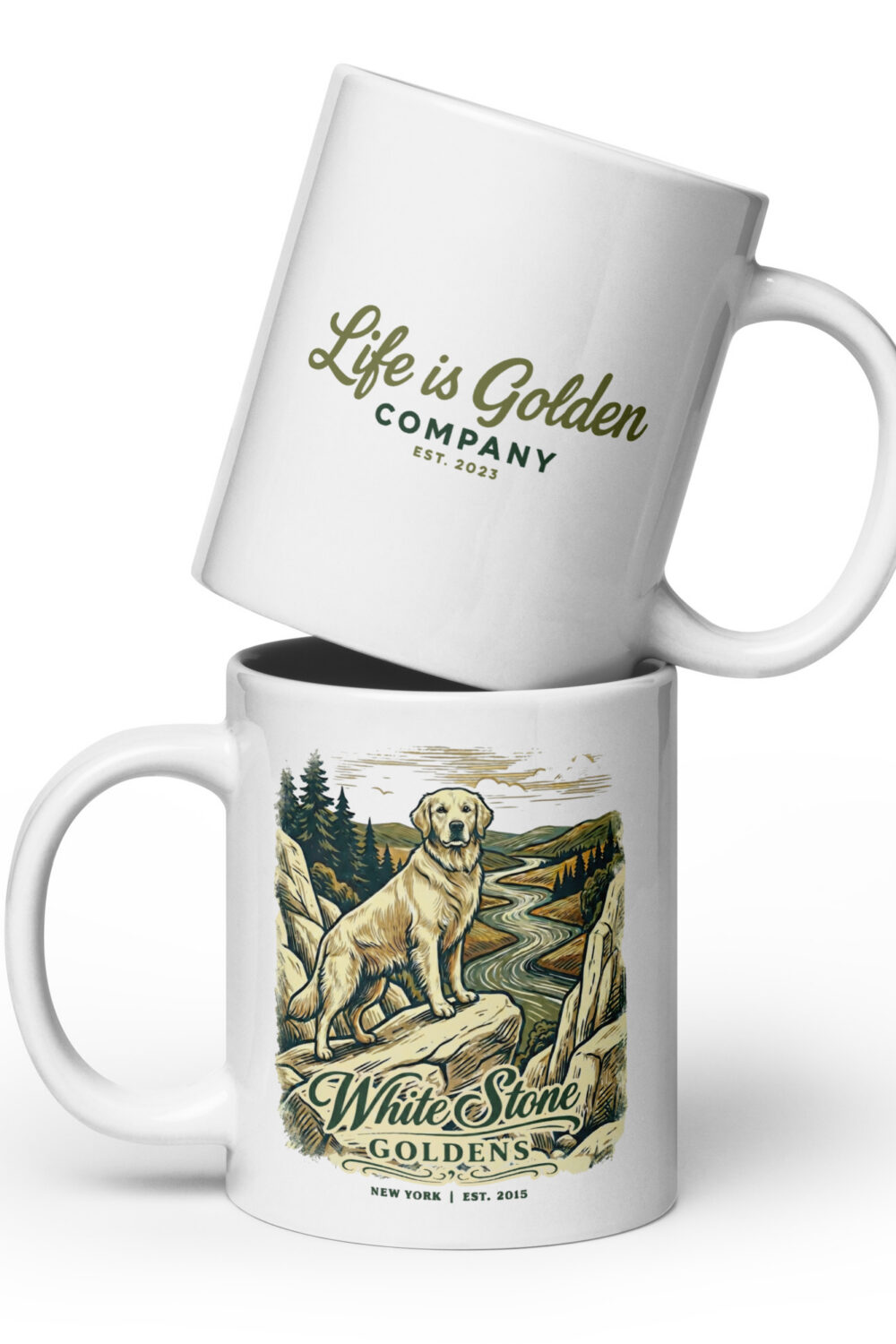 White Stone Goldens  Ceramic Mug