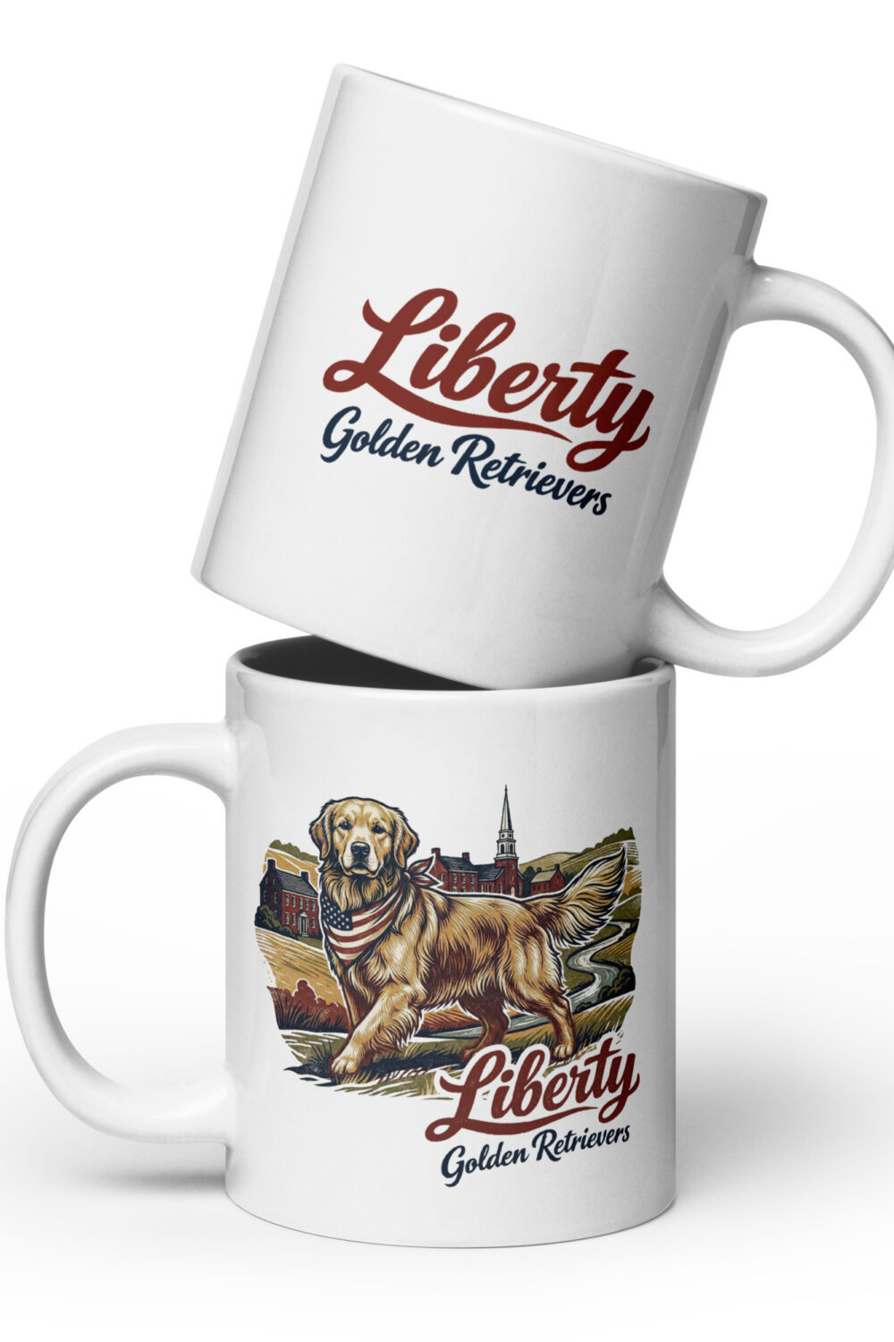 Liberty Golden Retrievers Ceramic Mug
