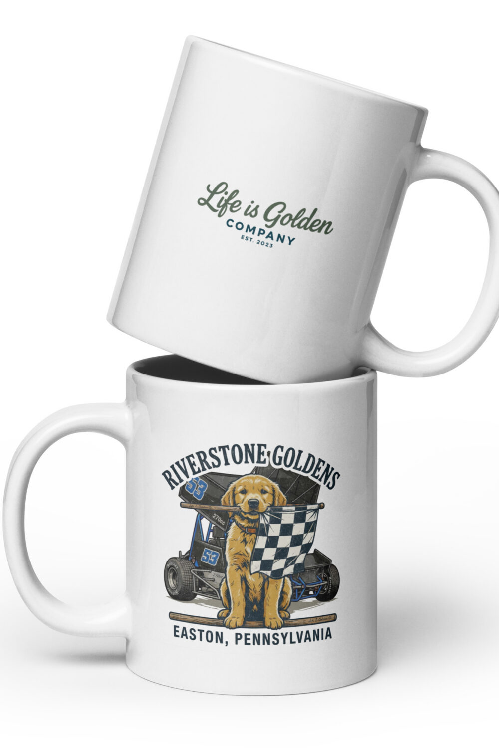 Riverstone Goldens Racing Ceramic mug