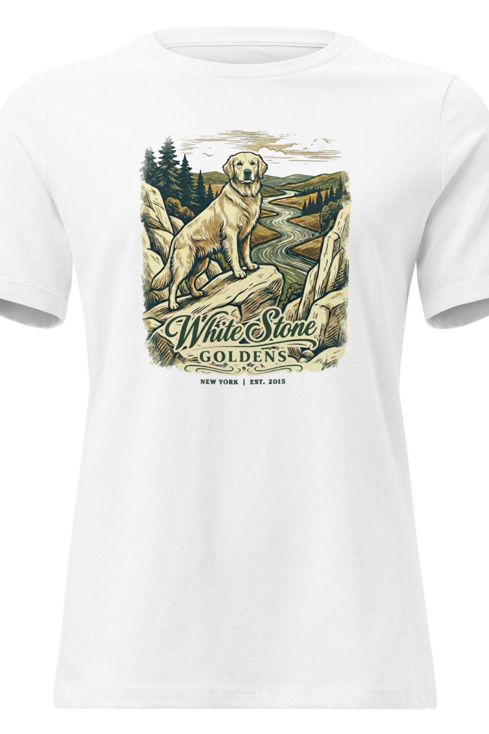 White Stone Goldens Women's Relaxed Tee