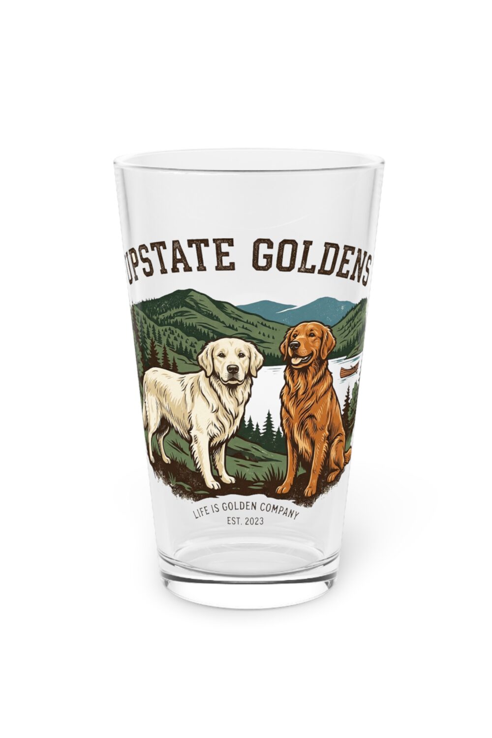Upstate Goldens Pint Glass