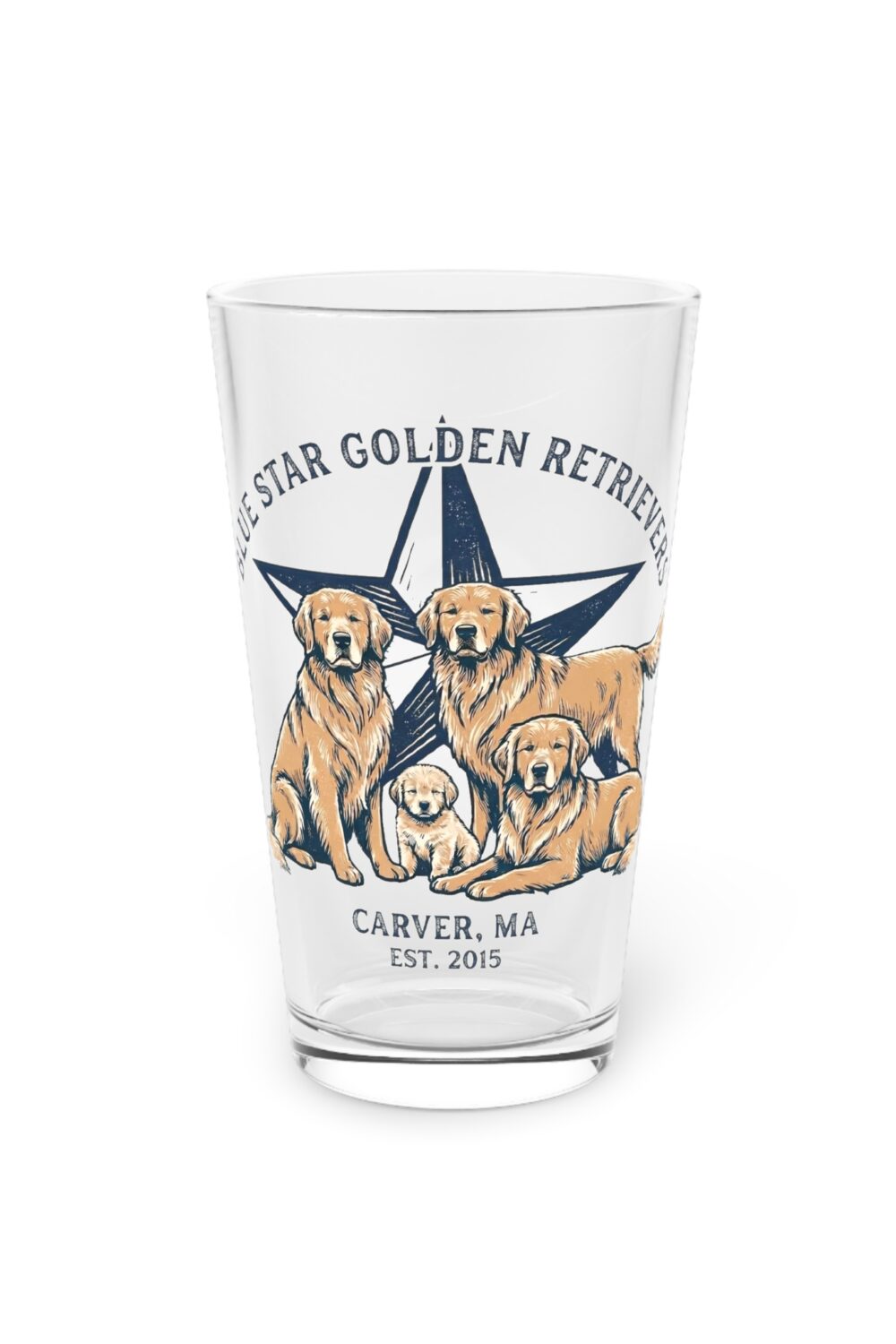 Blue Star Pint Glass