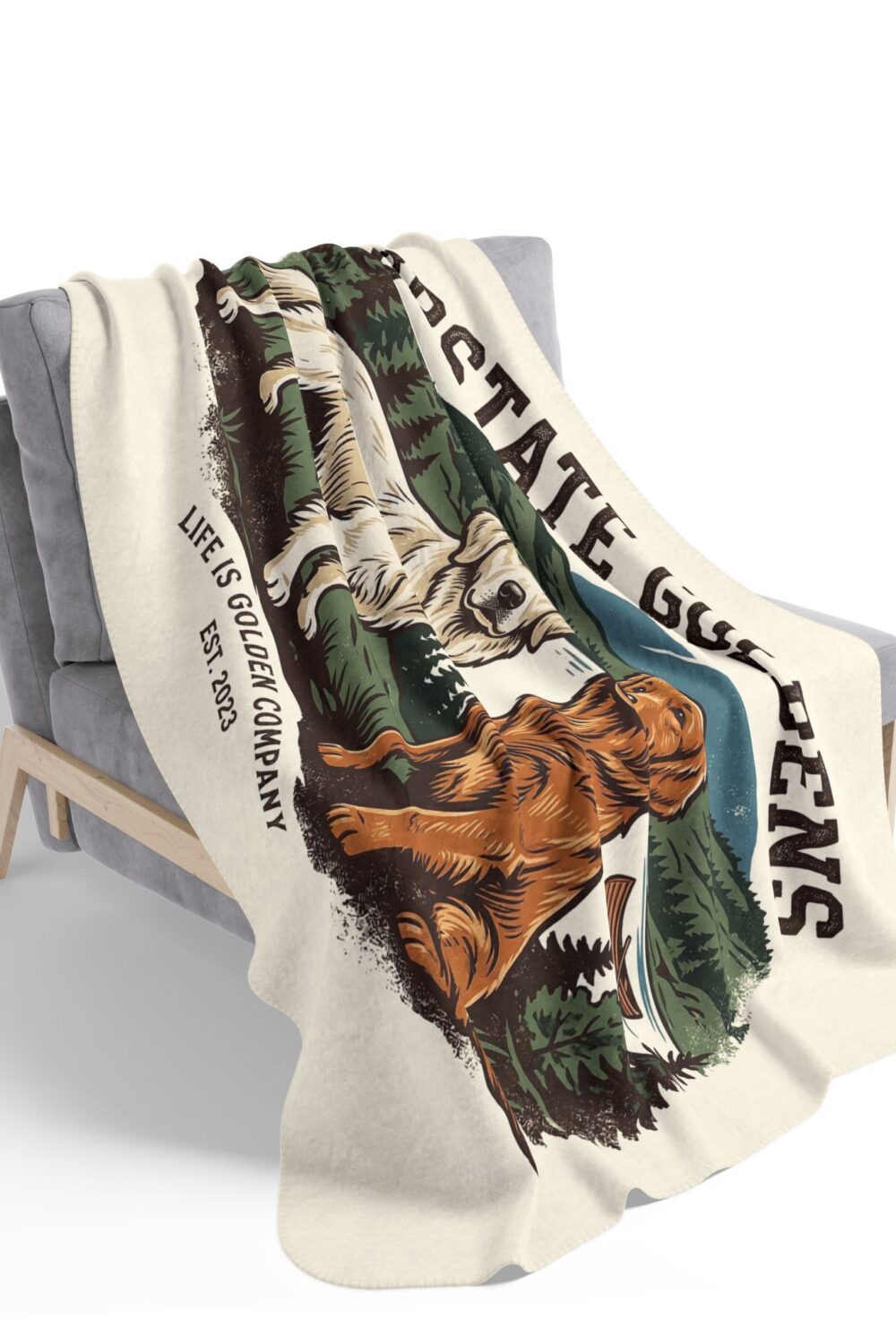 Upstate Goldens Cozy Fleece Sherpa Blanket