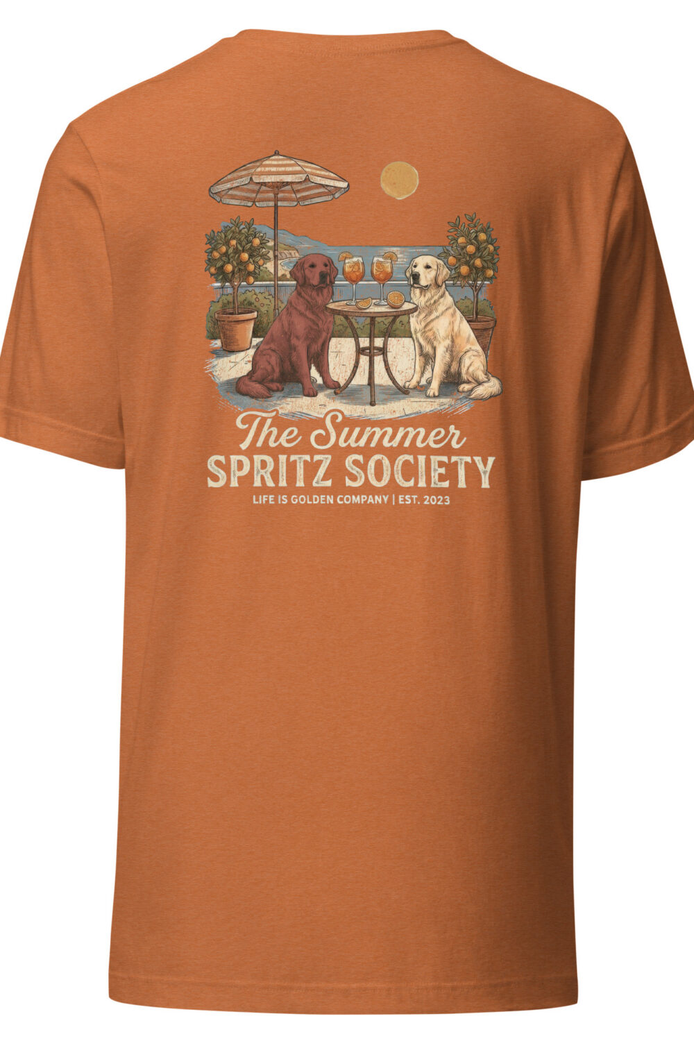 Summer Spritz Society Red & Gold Unisex Tee