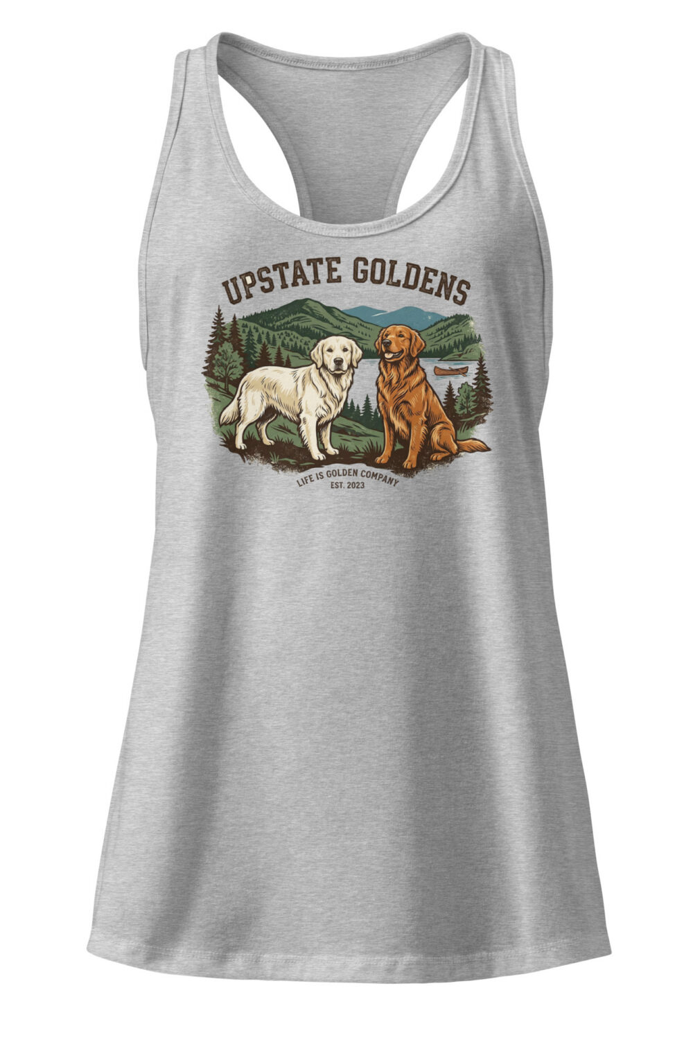 Upstate Goldens Women’s fitted racerback tank top