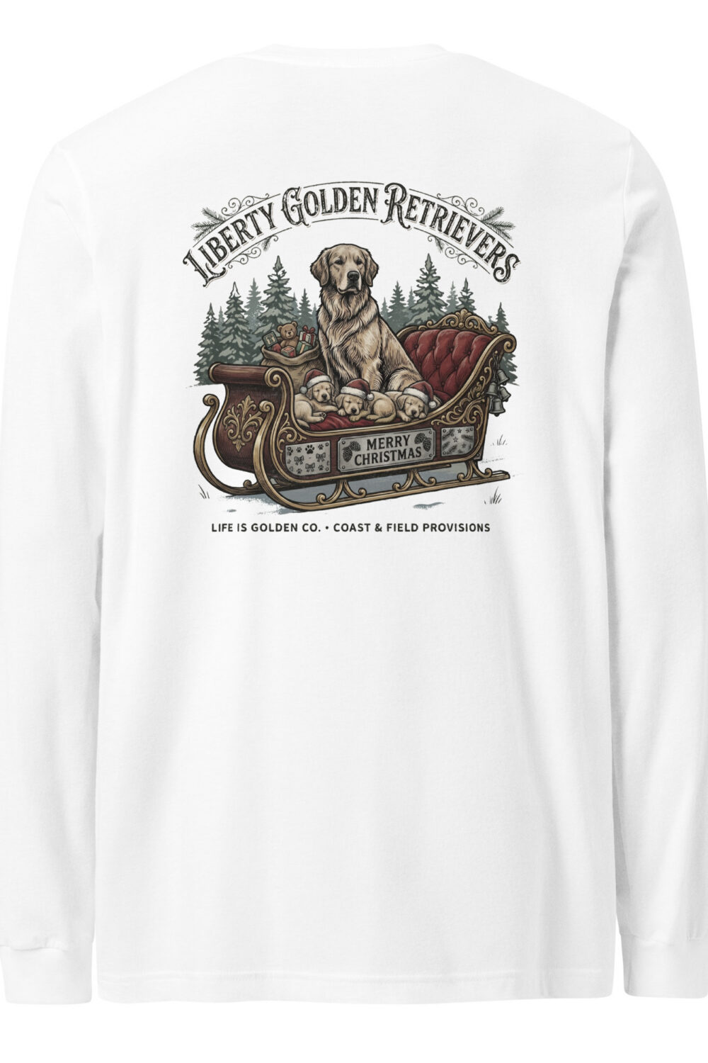 Liberty Goldens Christmas Unisex Long Sleeve Tee