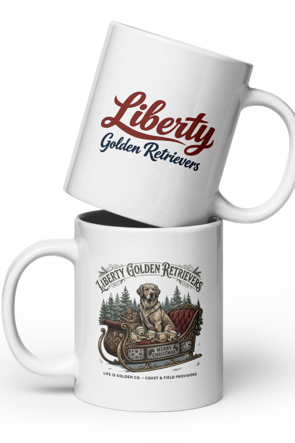 Liberty Goldens Christmas Ceramic Mug